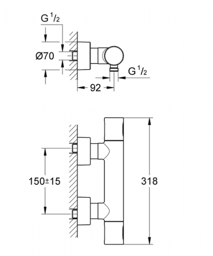 Термостат для душа Grohe Grohtherm 3000 Cosmopolitan 34274000