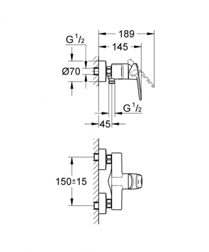 Смеситель для душа Grohe Europlus 33577002