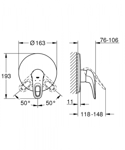 Купить Смеситель Grohe Eurostyle New для душа, внешняя часть 19507LS3 по низкой цене