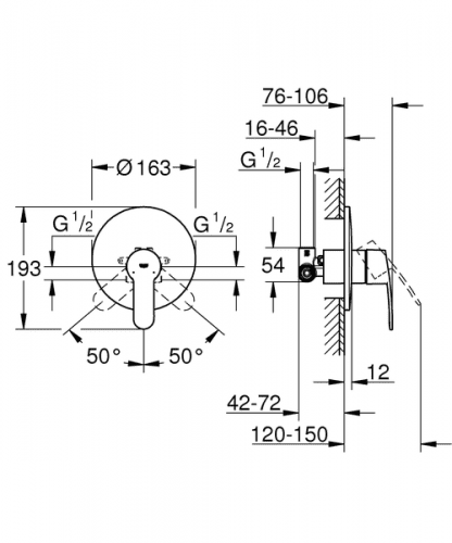 Смеситель для душа Grohe Eurostyle Cosmopolitan 33635002