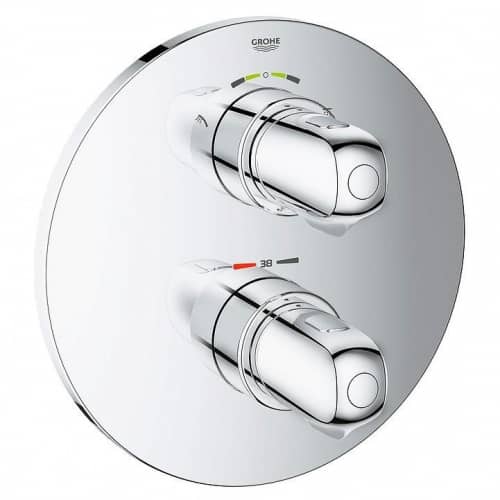 Купить Термостат Grohe Grohtherm 1000 New внешняя часть 19985000 со встроенным преключателем по низкой цене