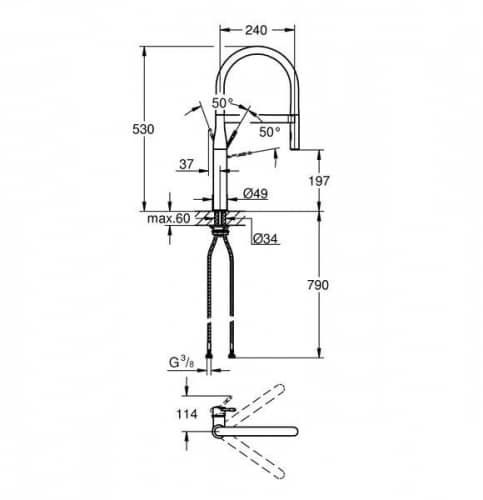 Купить Смеситель Grohe Essence 30294DC0 для кухни по низкой цене