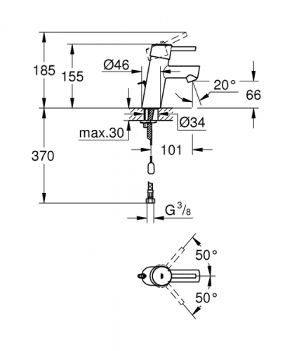 Купить Смеситель Grohe Concetto для раковины 3220610E по низкой цене