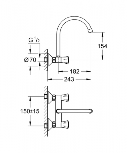 Купить Смеситель Grohe Costa L 31191001 для кухни по низкой цене