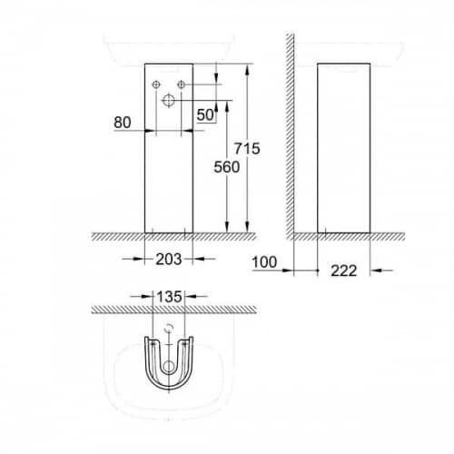 Купить Пьедестал Grohe Euro Ceramic 39202000 по низкой цене