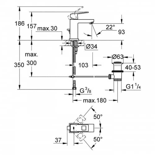 Купить Смеситель Grohe Eurocube 2312700E для раковины по низкой цене