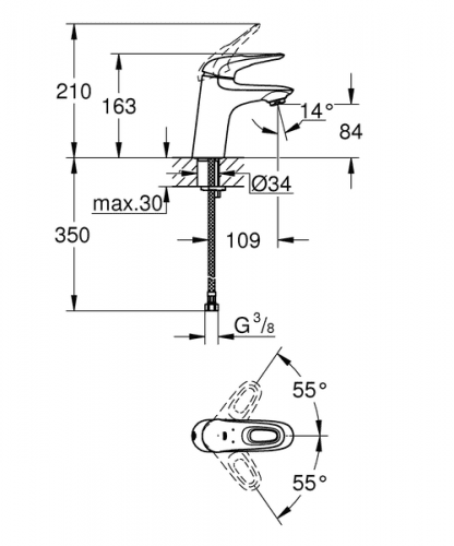 Купить Смеситель Grohe Eurostyle 23567003 для раковины по низкой цене