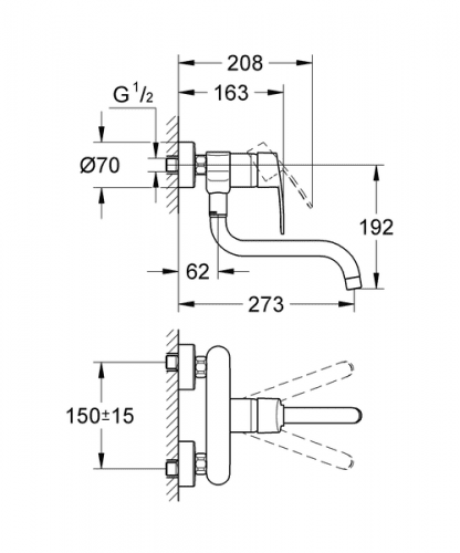 Купить Смеситель Grohe Eurostyle Cosmopolitan 33982002 для кухни по низкой цене