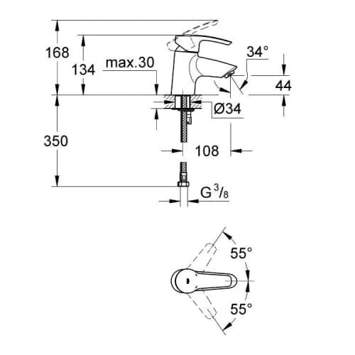 Купить Смеситель Grohe Eurostyle 32468001 для раковины по низкой цене