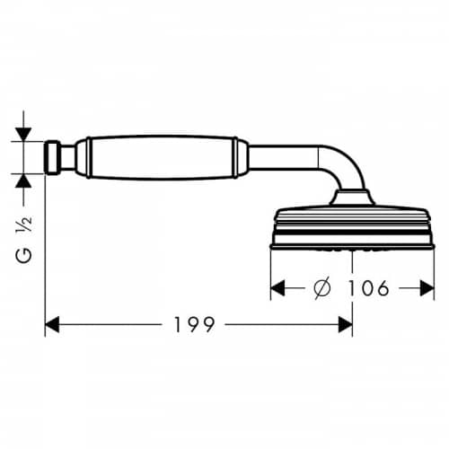 Купить Душ Hansgrohe Axor Montreux 16320000 ручной по низкой цене