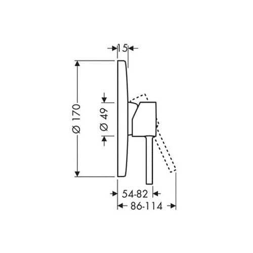 Купить Смеситель Hansgrohe Axor Starck Puro 10616000 для душа по низкой цене