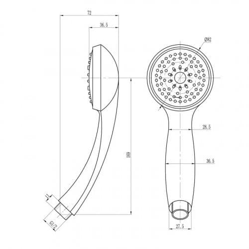 Купить Душ Zollen SP80005 ручной по низкой цене