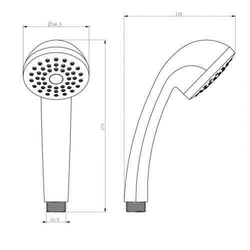 Купить Душ Zollen SP80003 ручной по низкой цене