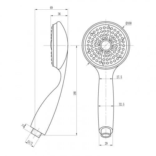 Купить Душ Zollen SP80006 ручной по низкой цене