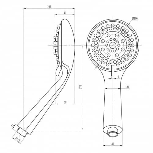 Купить Душ Zollen SP80008 ручной по низкой цене