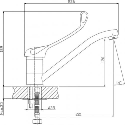 Купить Смеситель Zollen Dresden DR73610322 хирургический по низкой цене