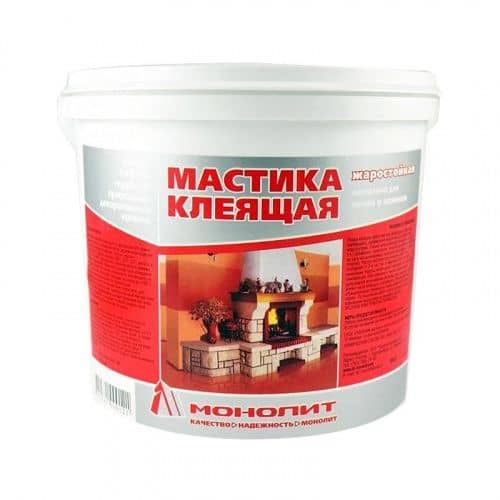 Купить Мастика МОНОЛИТ универсальная, клеящая, жаростойкая 20,кг по низкой цене