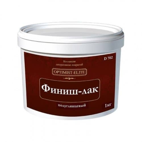 Купить Лак Оптимист D702 ФИНИШ-ЛАК для интерьерных работ полуглянцевый 1 кг по низкой цене
