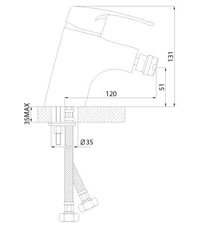 Купить Смеситель Rossinka F40-51 для биде по низкой цене