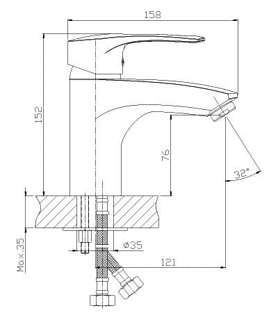Купить Смеситель Rossinka T40-15 для раковины и биде по низкой цене