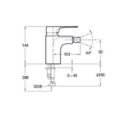 Купить Смеситель Jacob Delafon Aleo+ E72317-CP для биде по низкой цене