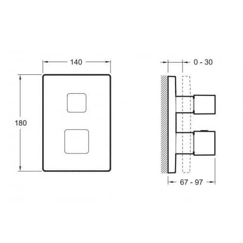 Смеситель для душа Jacob Delafon Square E98729-CP