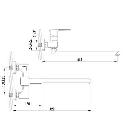 Купить Смеситель для ванны Lemark Basis LM3617C по низкой цене