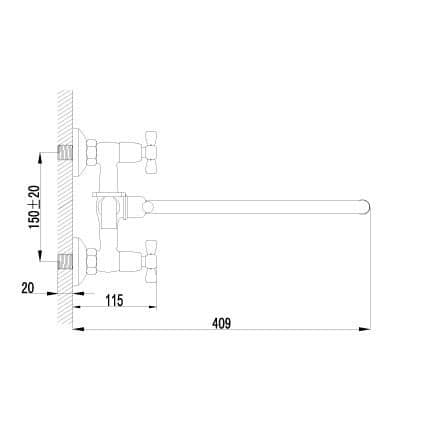 Купить Смеситель для ванны Lemark Benefit LM2551C по низкой цене