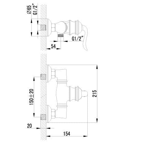 Смеситель для душа Lemark Brava LM4703G