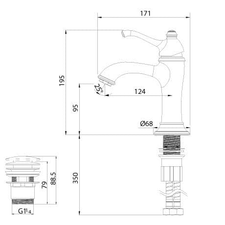 Купить Смеситель Lemark Greek LM5506GG для раковины по низкой цене