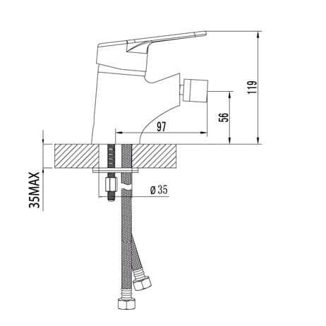 Купить Смеситель Lemark Luna LM4108C для биде по низкой цене