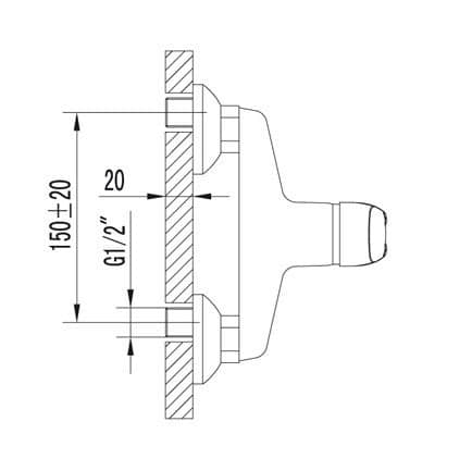 Смеситель для душа Lemark Omega LM3103C