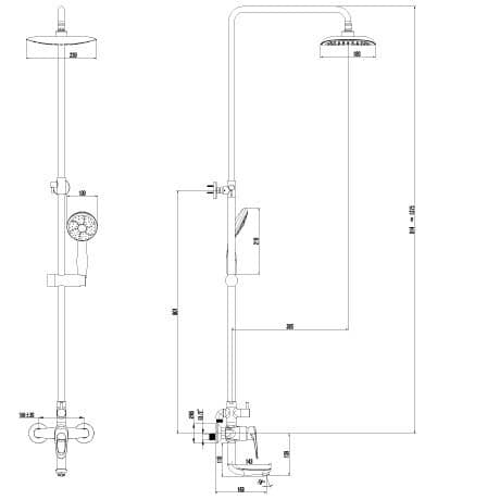 Душевой гарнитур Lemark Omega LM3162C