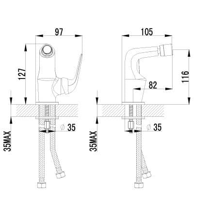 Купить Смеситель Lemark Plus Advance LM1208C для биде по низкой цене