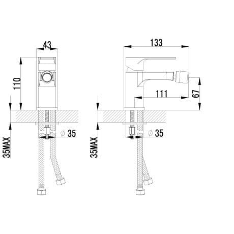 Купить Смеситель Lemark Plus Grace LM1508C для биде по низкой цене