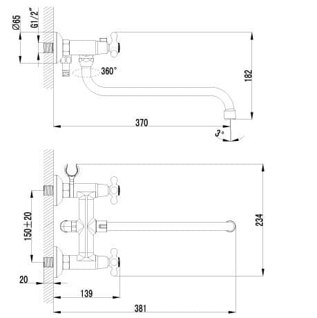 Купить Смеситель Lemark Plus Harmony LM1451C для ванны по низкой цене