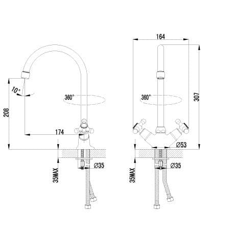 Купить Смеситель Lemark Plus Harmony LM1405C для кухни по низкой цене