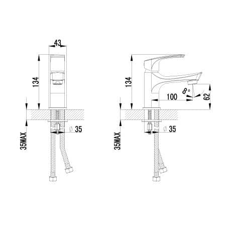 Купить Смеситель Lemark Plus Shape LM1706C для раковины по низкой цене