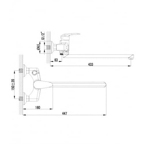 Купить Смеситель Lemark Pramen LM3317C для ванны по низкой цене