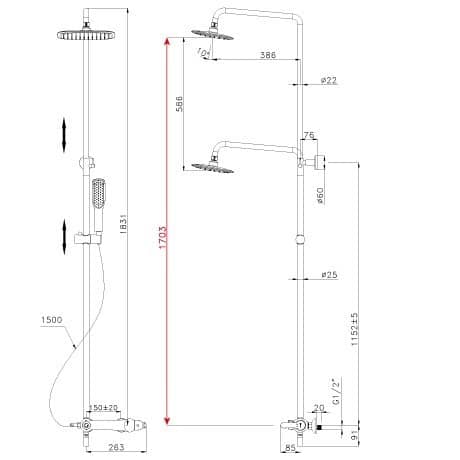Душевой гарнитур Lemark Swan LM5462BG