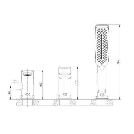 Купить Смеситель Lemark Allegro LM5945CW на борт ванны по низкой цене