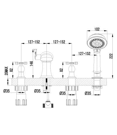 Купить Смеситель Lemark Benefit LM2541C на борт ванны по низкой цене