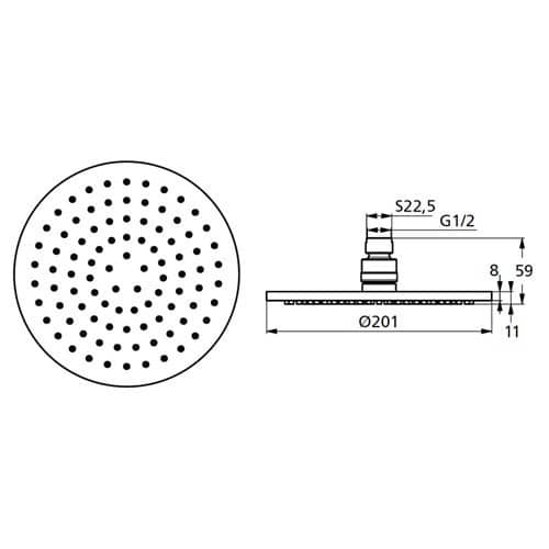 Купить Душ Ideal Standard Idealrain М1 B9442АА верхний 200 мм по низкой цене