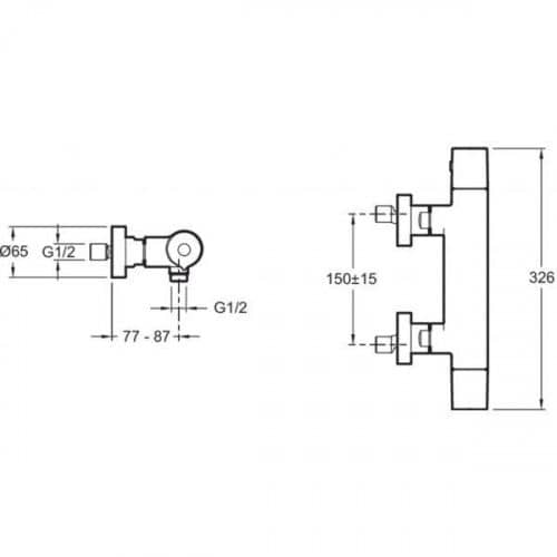 Купить Термостат Jacob Delafon Avid E97384-CP для душа по низкой цене