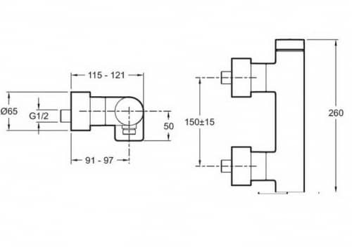 Смеситель для душа Jacob Delafon Composed E73091-CP