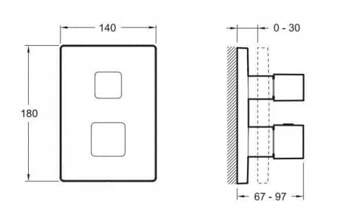 Смеситель для душа Jacob Delafon Square E75391-CP