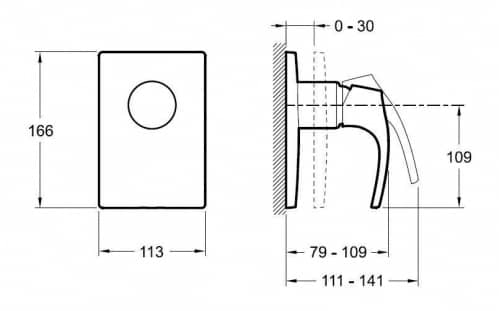 Смеситель для душа Jacob Delafon Symbol E98712-CP на 1 выход