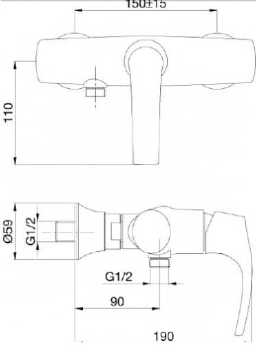 Купить Смеситель Jacob Delafon Symbol E71682-CP для душа по низкой цене