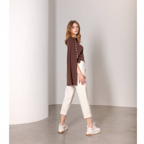 Купить Пончо Lara FF95113 кофе по низкой цене