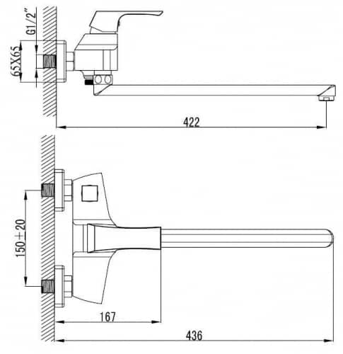 Купить Смеситель Lemark Unit LM4517C для ванны по низкой цене